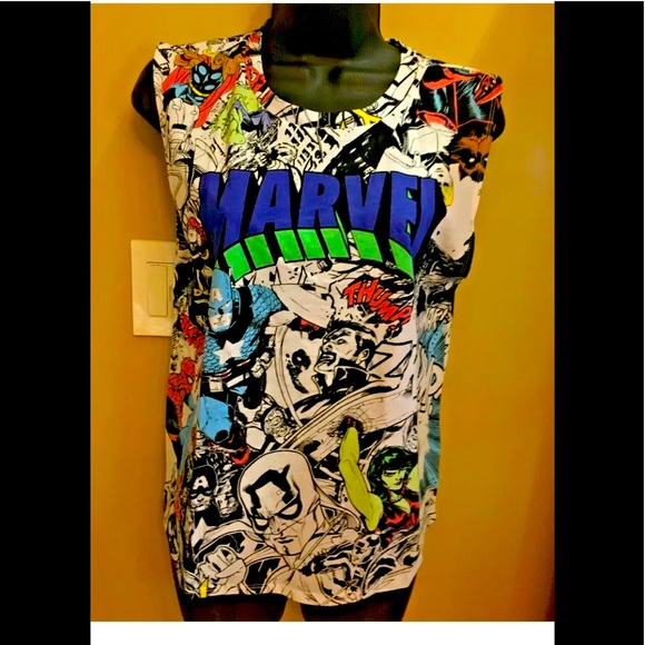 Marvel Superheroes Women’s Tank Junior Top L XL New - Picture 1 of 6